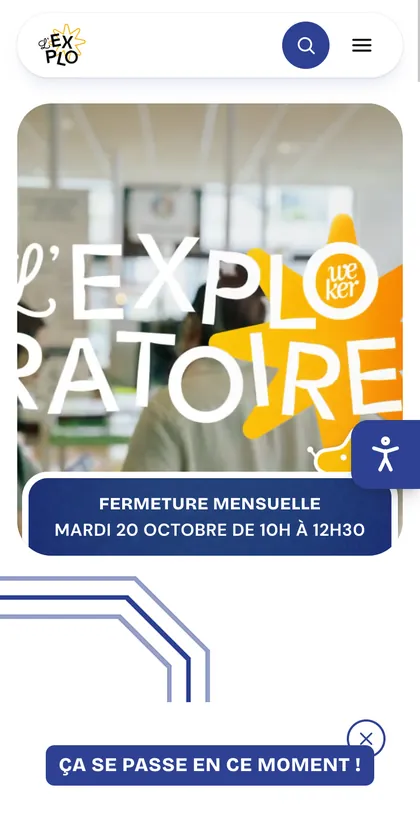 Le site de L'Exploratoire sur téléphone.